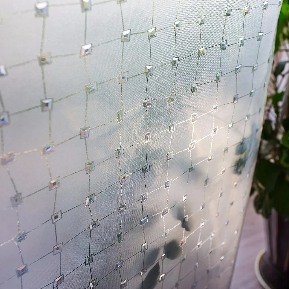 Хлопковый домашний декор геометрические декоративные пленки на окно крышка без клея статическое окно конфиденциальности стеклянная наклейка размер 90x200 см