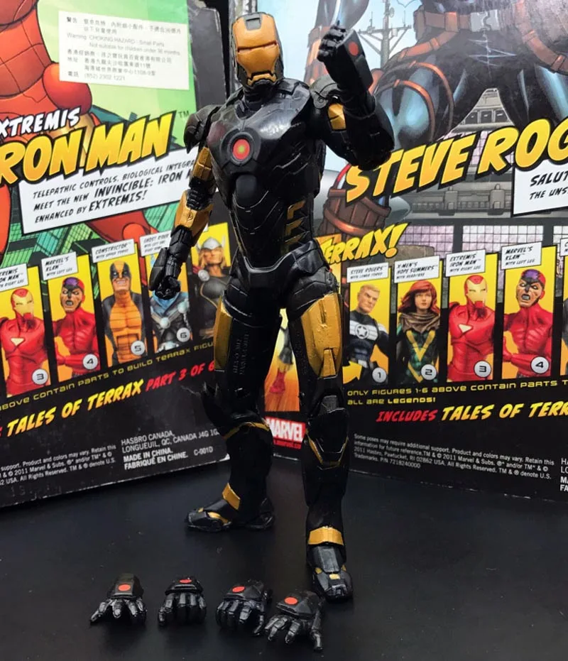 Black-Gold A Marvel Legends Капитан Америка и Железный человек MK43 MK42 золото-черный броня " свободная фигурка - Цвет: Black-Gold A