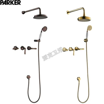 

Bathroom Faucet Concealed Square Two Functions Embedded Box Mixer Valve Shower Set with Various Styles Shower Head Shower Arm