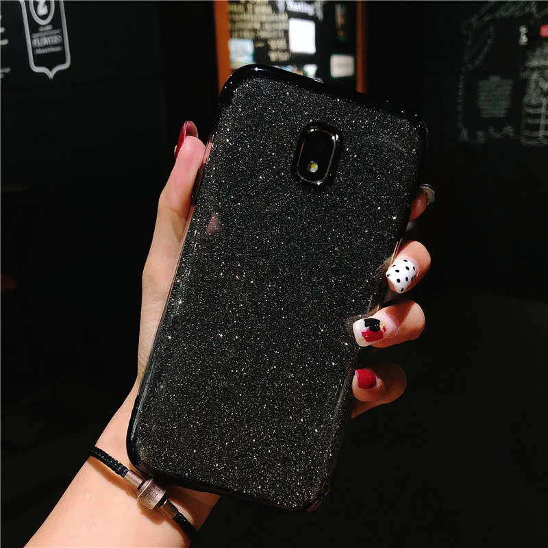 Glitter Case For Samsung J3 J5 J7 A3 A5 A7 2016 2017 iphone X 6 6s 7 8 Plus Cover 2 in 1 TPU Silicone Bling Soft Back Phone |