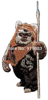

4" Star Wars Wicket Ewok Embroidered Patch Luke Darth Vader Empire Star Wars 7 VII The Force Awakens Movie TV iron on badge