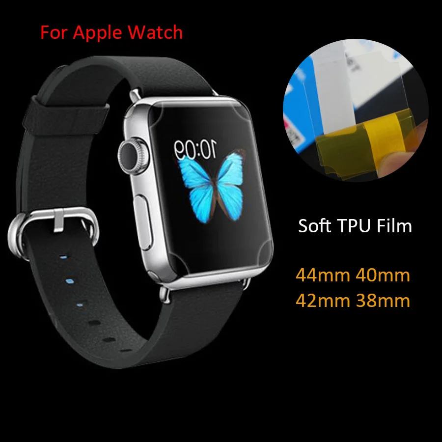 

3Pcs/Lot Anti-Scratch Soft TPU Full Cover Protective Film For Apple Watch Series 4 44mm 40mm 3 2 1 38mm 42mm Screen Protector
