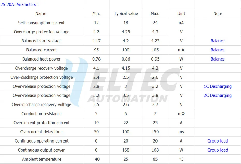 2S 20A 7,4 V 8,4 V 18650 Защитная плата литиевой батареи/стандарт BMS платы/баланс