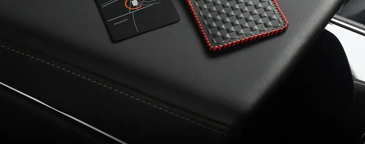 LUCKEASY для Tesla модель 3- аксессуары для интерьера автомобиля Кожаный Брелок чехол крышка ключ карта красный черный