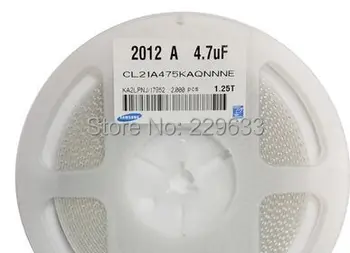 

Free shipping 2000pcs/lot new CL21A475KAQNNNE 0805 X5R 4.7UF 25V in stock