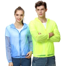 Мужская и женская прозрачная куртка из ткани с защитой от солнечных лучей с капюшоном анти-УФ Солнцезащитная рыболовная рубашка ветрозащитная анти-комаров уличная спортивная куртка