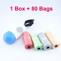 Diaper Bag Dispenser Portable Plastic Dispenser Box for Baby with 80 Counts Refill bags, Colors May Vary