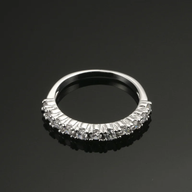 wholesale chic 925 sterling silver rings for women AAA rhinestone jewelry wedding engagement aneis crystal bague femme DD144
