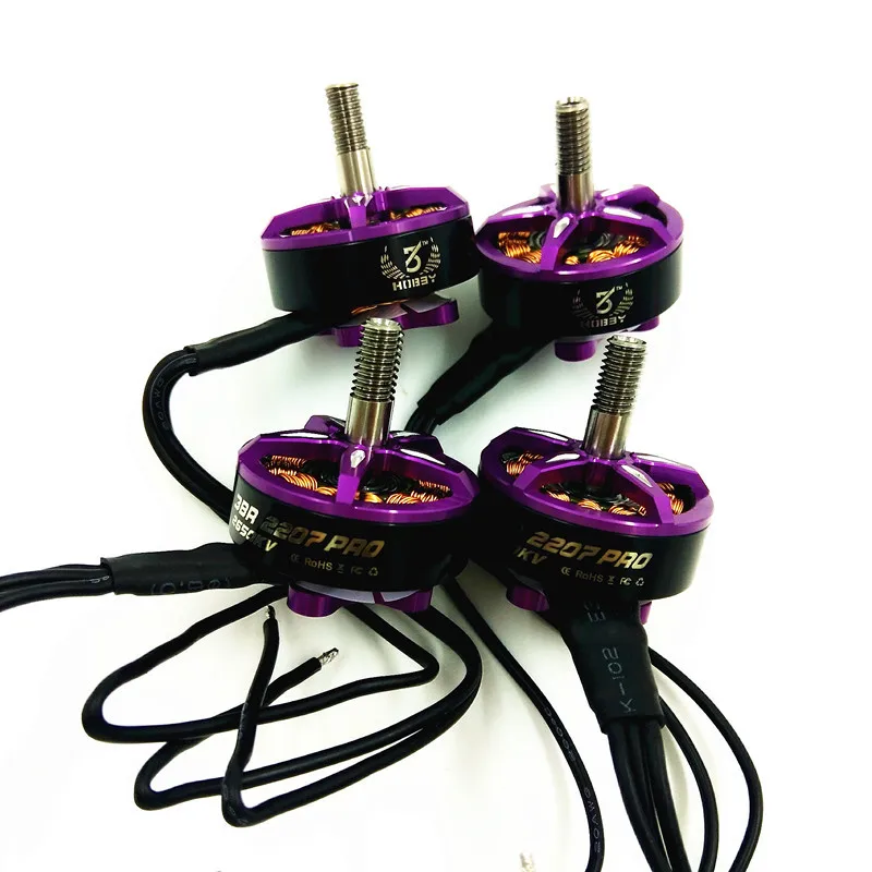 3 bhobby гоночный Бесколлекторный двигатель 2207 Pro 1750KV 2150KV 2450KV 2650KV 7075 Алюминий титановый стержень для FPV 200-220 рамка