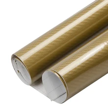 HOHOFILM 1,52x20 м рулон Золото 5D Глянцевая углеродистая Автомобильная обертка виниловая автомобильная пленка для тела внутренняя пленка наклейка воздушная снимаемая пленка 60''X65. 6ft