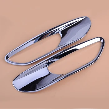 

beler Car Accessories Bezel Decoration Pprotector ABS Chrome Front Light Lamp Running Cover Trim Fit For Jeep Renegade 2015-2018
