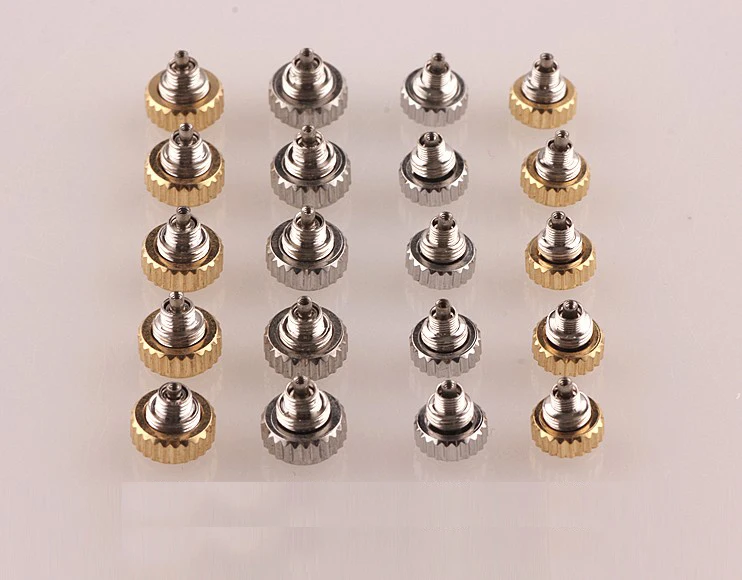 

Free Shipping 1pc Small Tube Generic Stainless Steel Gold and Silver Watch Crown for Rlx Watch