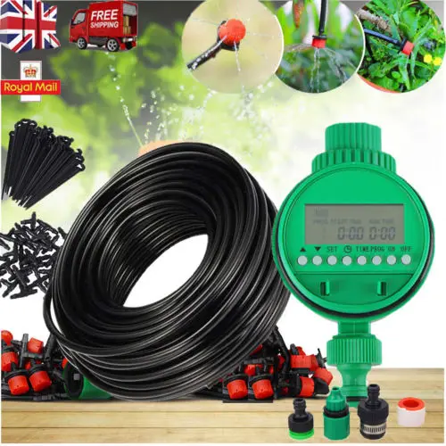 25M Automatic Drip Irrigation System Kit Plant Timer Self Watering