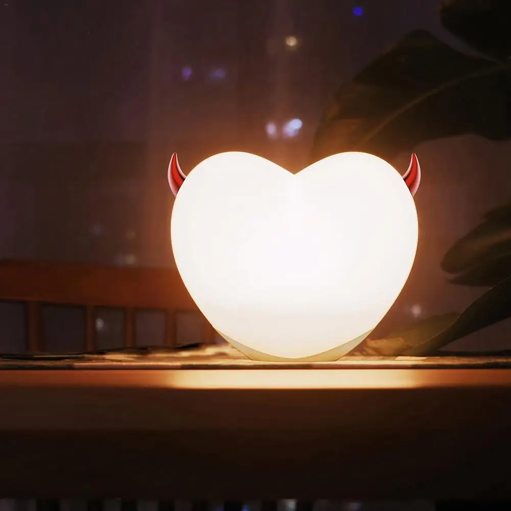 

Devil Heart Shaped Ambiance Light Night Light USB Charging App Control Home Decor for Kids