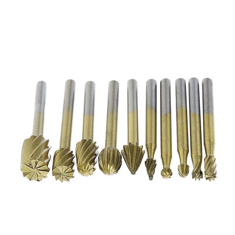 

10Pcs 3mm Engraving Cutter Woodworking Tools Grinding Electric Rotary File Head