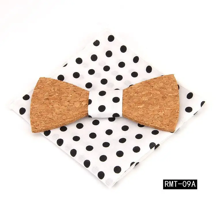 Soft Wood Bowtie Set Мужские мягкие свадебные вечерние носовые платки из пробкового дерева с бабочкой, повседневный деревянный полосатый клетчатый цветочный галстук-бабочка в горошек, нагрудный платок - Цвет: Soft Wood Bowtie Set