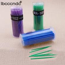 100 шт./лот,, одноразовые тупфер для ресниц, микрощетки, инструменты для наращивания ресниц, инструмент для удаления ресниц, аппликатор