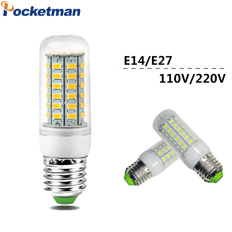 

E27 E14 24/36/48/56/69 LEDs Corn lamp 110V 220V LED Spot light Bulb Replace CFL Fluorescent Light SMD 5730 Chandelier light z40