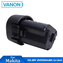 VANON В для MAKITA 2000 в Li-Ion 10,8 мАч перезаряжаемые литий-ионный инструмент батарея для makita 2.0Ah LC01Z LM01W BL1013 BL1014 194550-6