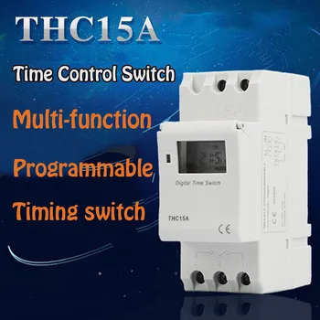 

THC15A Digital Timer Switch Relay Control LCD DIN Programmable DC12V/DC24V/AC110V/AC220V TB Sale