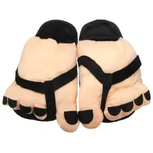 Big Sale Men Women Shoes Lover Warm Big Foot Indoor Slippers Funny Animal Slippers Plush Non-slip Home Slipper Christmas Gift