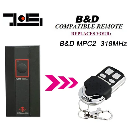 

Garage Door Remote Control 318MHZ MPC2 BND Replacement Remote BND Garage Door Remote High Quality