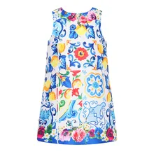 Платья для девочек; коллекция года; Детские платья для девочек; летняя одежда; Robe Fille elsa; костюм трапециевидной формы; платье принцессы с цветочным рисунком; одежда для детей