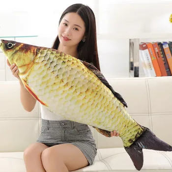

Fashion Hot Simulation Carp Stuffed Fish Plush Toys Creative Sofa Pillow Kids Toy Christmas Holloween Gifts 20/30/40cm