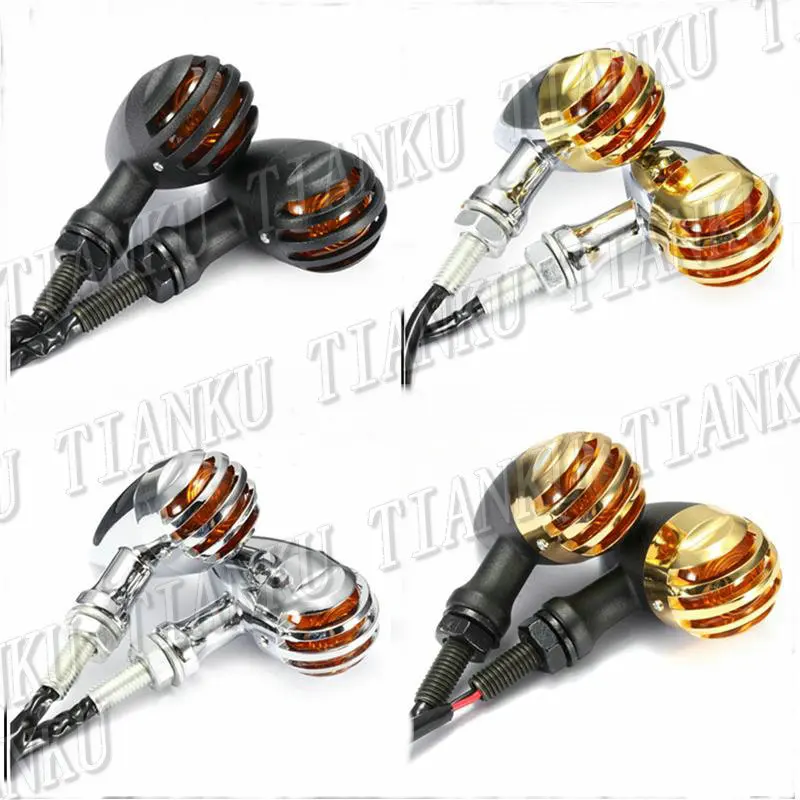 Motorcycle Grille Metal Turn Signal Light For Yamaha VStar 400 650 1100 1300 Virago XV250 535 750 Road Star Custom Chopper |
