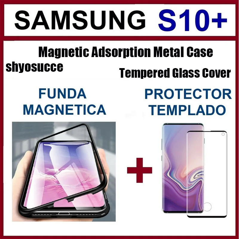 Адсорбционный Магнит флип чехол для samsung Galaxy S10 плюс случае магнитного металла