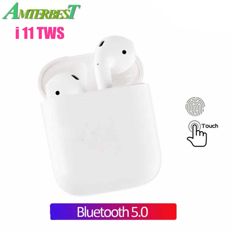 

AMTERBEST I11 Tws Bluetooth Earphones Wireless Headphone Bluetooth 5.0 Earbuds Touch Control Headset for All Smart Phone XIAOMI