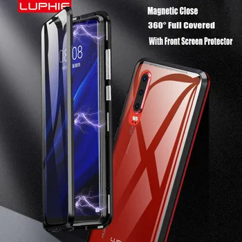 

Luxury Full Body Protective Magnetic Case For Huawei P30 Pro Case 360 Transparent Tempered Glass Back Cover Huawei P30Pro Case