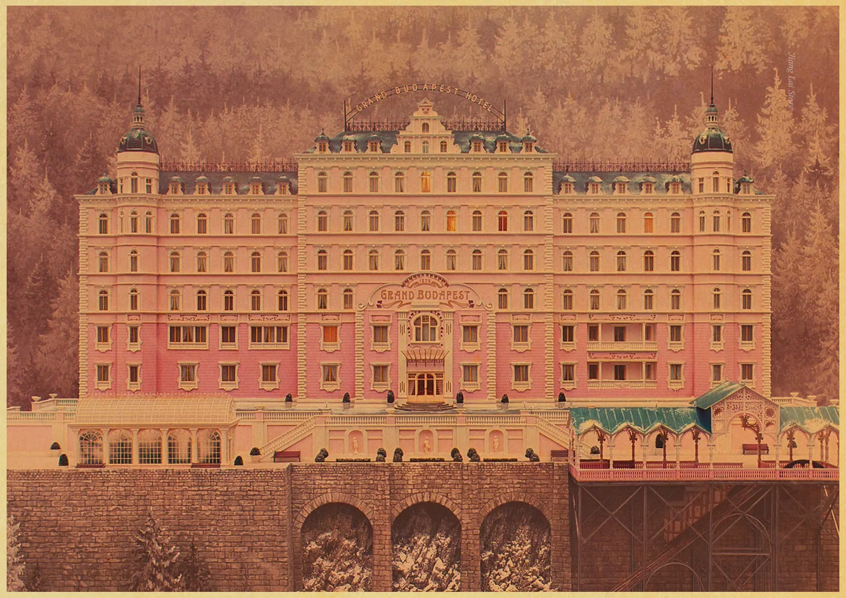 Классический фильм Wes Anderson фильм Grand Budapest отель ретро постер винтажный настенный Декор для дома Бар Кафе детская комната