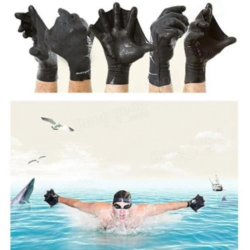 

Swimming Diving Training Hand Flippers Swim Finger Frog Webbed Gloves Paddle Good Elasticity Durable High Quality