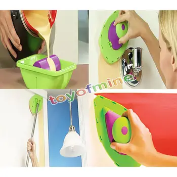 

Easy Paint Pads Point Painting Roller Tray Decorative Paint Multifunction Tool + 3 Sponge Set Kit