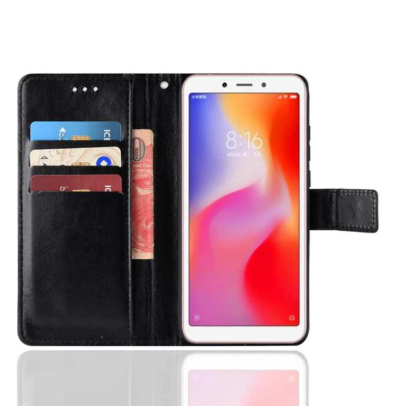 Чехол Кошелек для Xiaomi Redmi 6A откидной на роскошный высококачественный чехол из