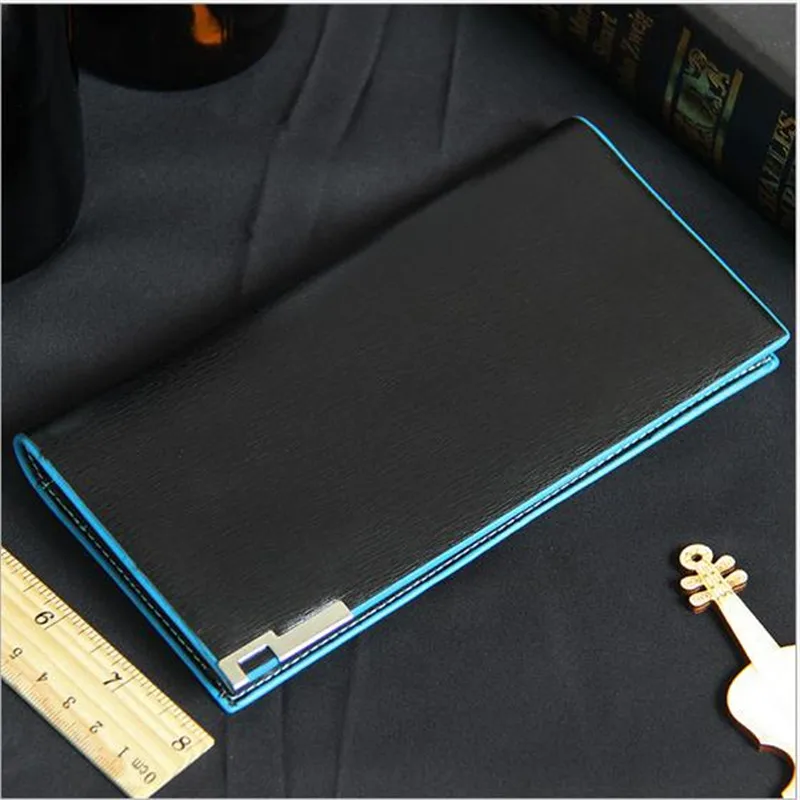 

1pcs 2016 fashion men wallets Faux Leather Bifold Wallet ID credit Card holder Coin Purse Pockets Clutch with zipper Wallets