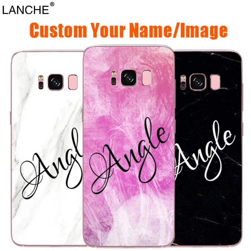 

Custom Name Soft Phone Case For Samsung Galaxy A5 2017 S8 S9 Plus Note 8 Note 9 J3 J5 J7 2017 S6 S7 Edge Case Print image Cover