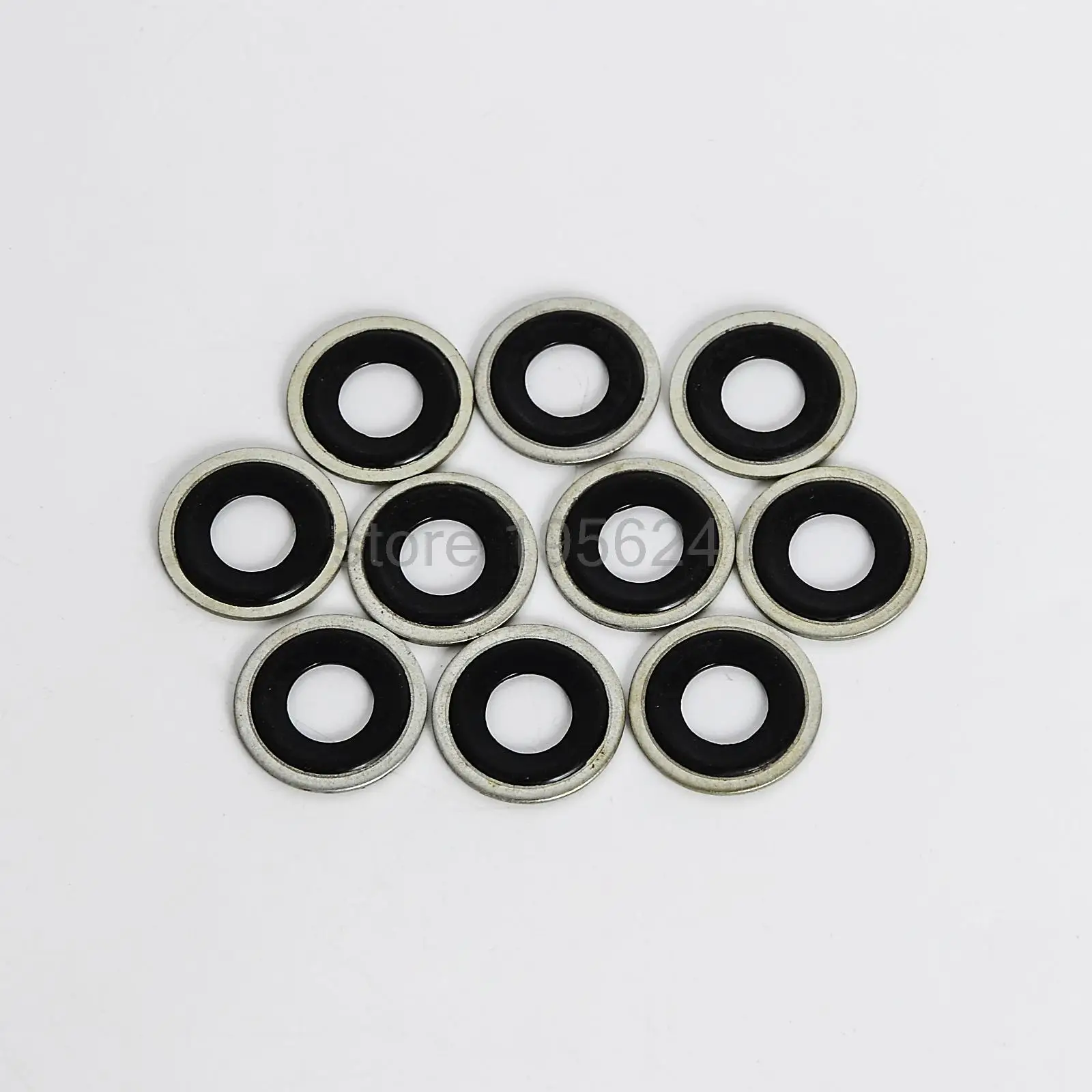 NICECNC 10PCS Engine Drain Plugs Gasket Plates Mountings Kit Fits 12mm 1/2" Hole Drain Plug #14079550 #14090908 Metal Rubber
