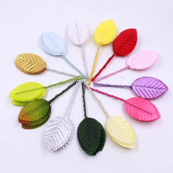 

30pcs 5cm Silk Leaf-Shaped Green Leaves Artificial Flower For Wedding Decoration DIY Wreath Gift Scrapbooking Craft Fake Flower