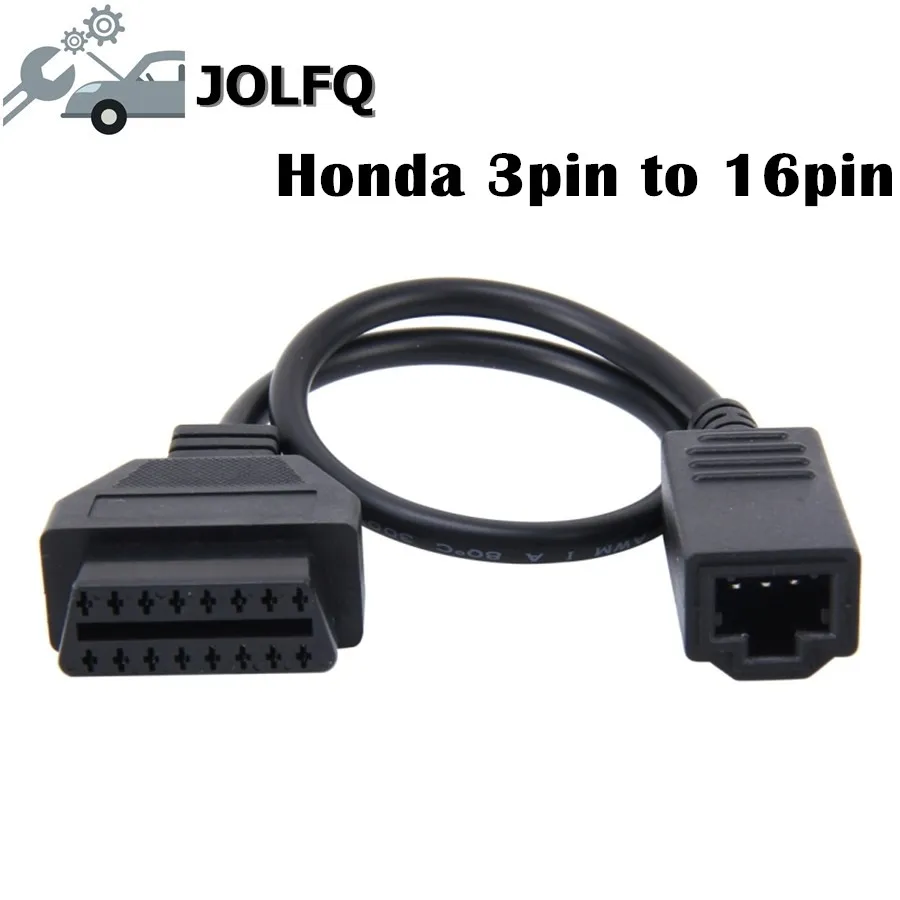 2018 лучшее качество для Honda obd кабель OBD 2 3pin OBD1 адаптер OBD2 OBDII Для honda 3 pin Бесплатная