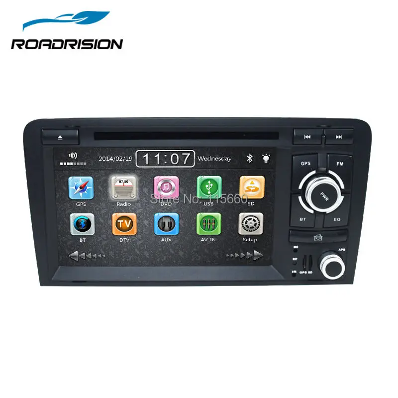Автомобильный dvd плеер RoadRision 7 дюймовый емкостный экран 2Din для Audi A3/S3 2002 2011 Canbus