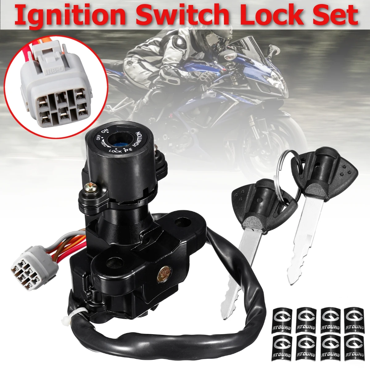 

Ignition Switch Lock With 2 Keys For Suzuki GSXR 600/750/1000 2005 2006 2007 2008 2009 2010 2011 2012 2013-2017