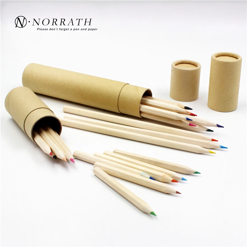 

12 Pcs Kraft Paper Cartridges Multicolor Pencil 12 Colors Loading Sharpener Cover Drawing Color Of Lead Color Pencil