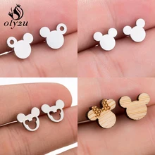 Oly2u милые серьги-гвоздики с Микки Маусом для женщин, серьги-гвоздики из нержавеющей стали с мышкой, модные ювелирные изделия, серьги с маленькими животными