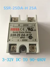 Monofásico SSR-25DA-H na verdade 3 - 32 V DC para 90 - 480 V AC SSR 25DA H relé de estado sólido