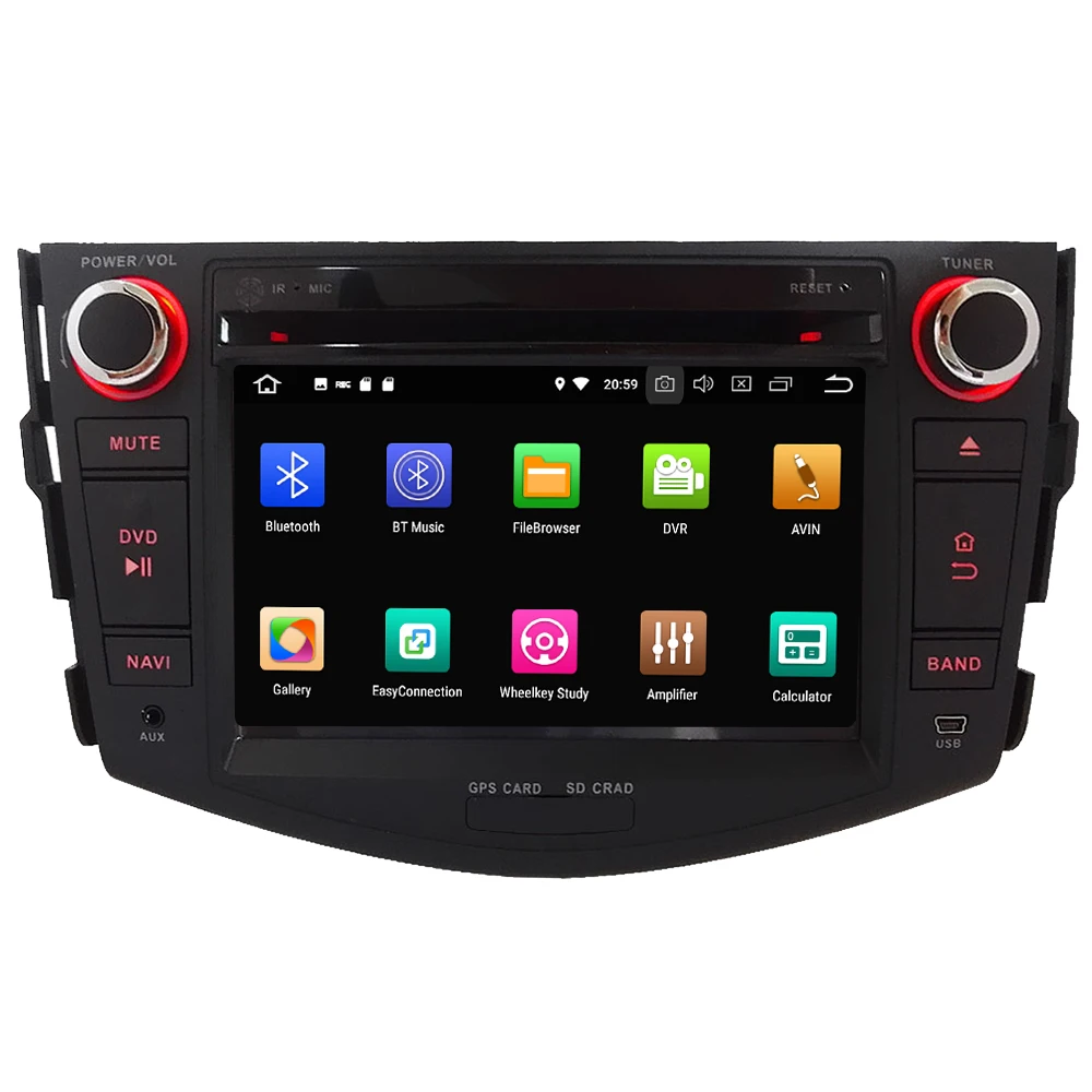 Perfect 7" Octa Core 4G Android 8.1 4GB RAM 64GB ROM RDS FM Car DVD Multimedia Player Radio Stereo GPS Glonass For Toyota RAV4 2006-2012 1