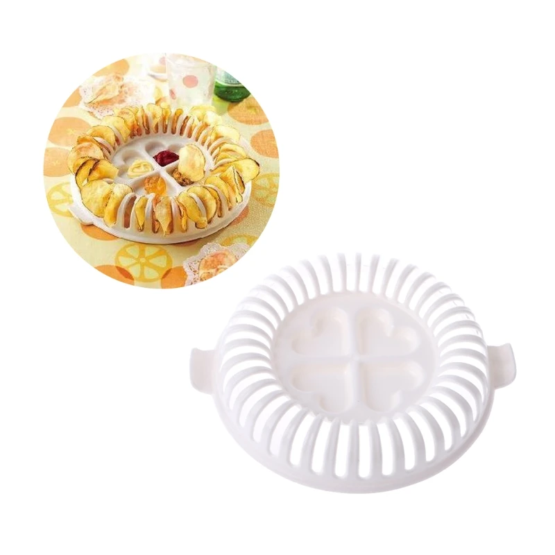 

Microwave Potato Chips Cooking Tool Oven Microwave Cutting Grill Basket Slicer