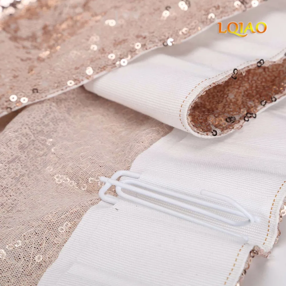 Champagne Gold Sequin Curtain Backdrop-005