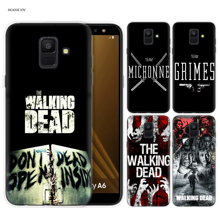 

The Walking Dead TWD Silicone Case for Samsung Galaxy Note 8 9 J4 J6 J8 A6 A8 A7 A9 Star Lite S8 S9 Plus 2018 Letter Cover New